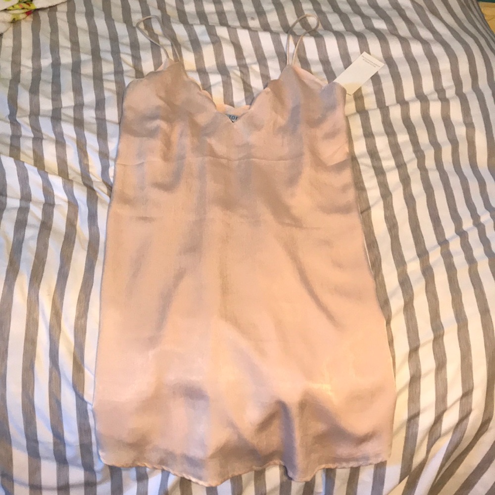 NWT Blush scalloped slip dress